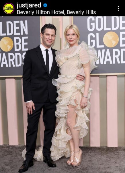 MICHELLE WILLIAMS JUST JARED GOLDEN GLOBES 2023